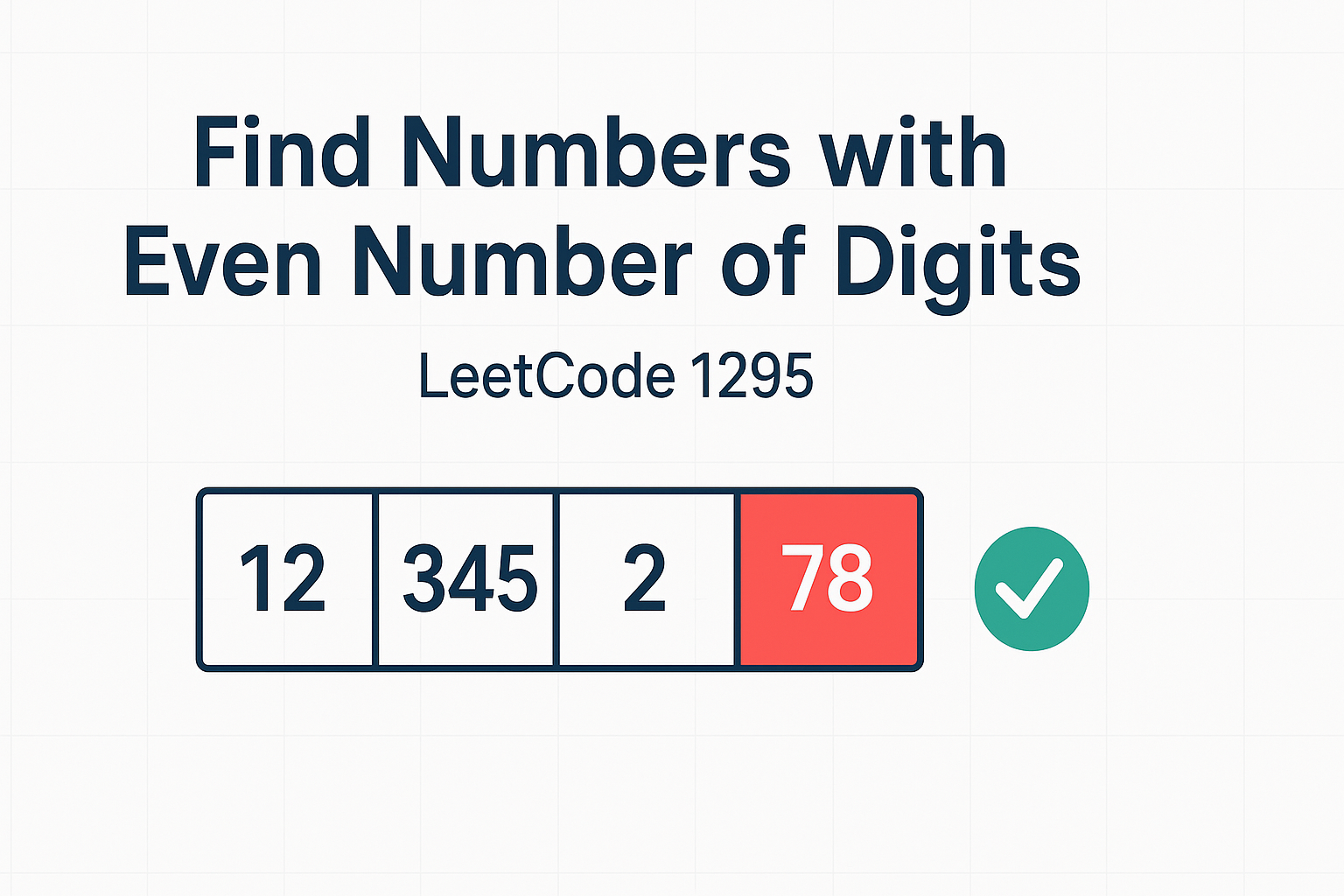Find Numbers with Even Number of Digits