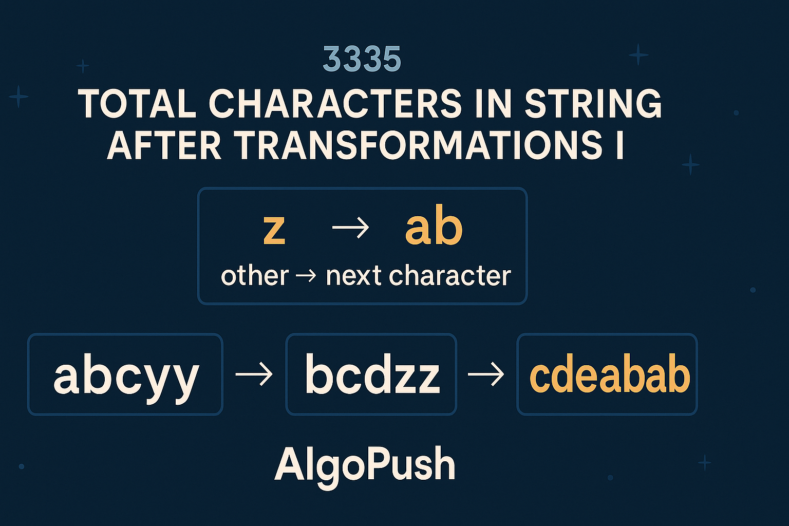 Total Characters in String After Transformations I