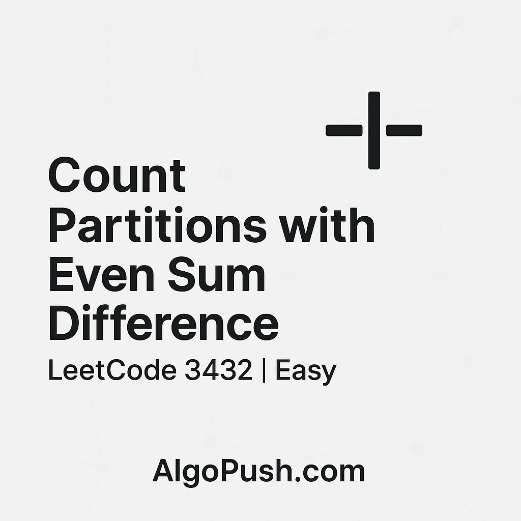 Count Partitions with Even Sum Difference