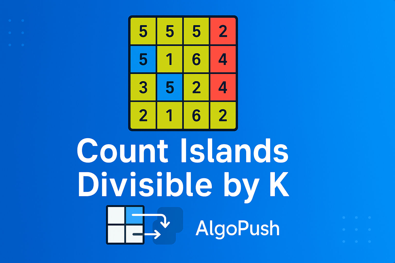 Count Islands With Total Value Divisible by K visualization