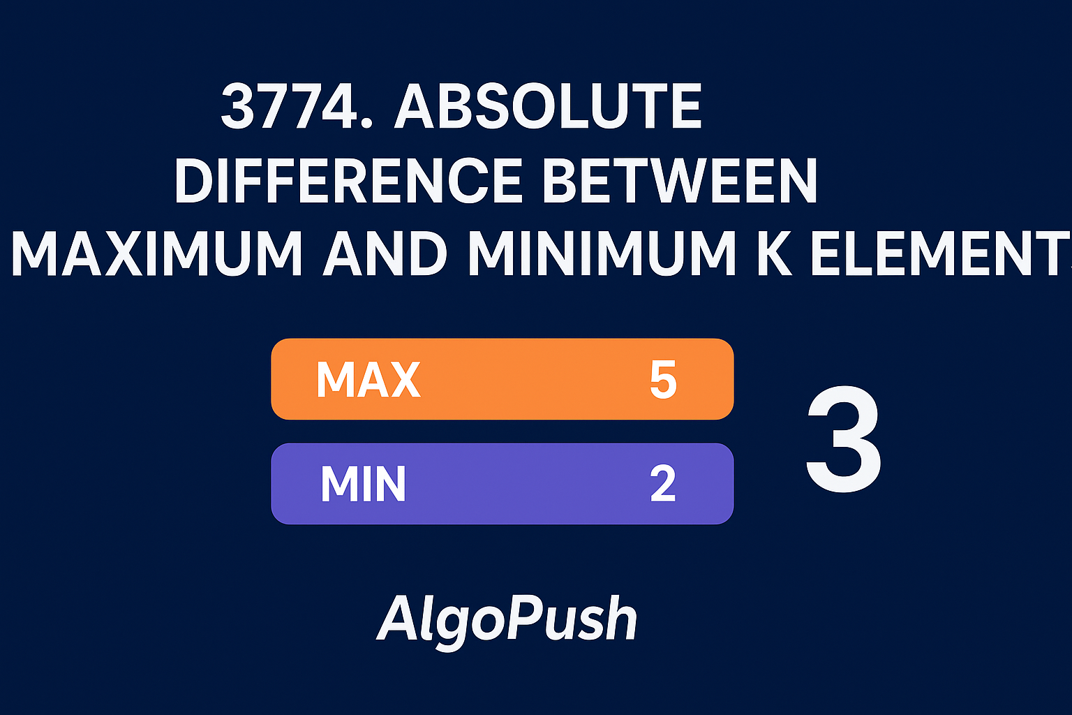 Absolute Difference K Elements visualization