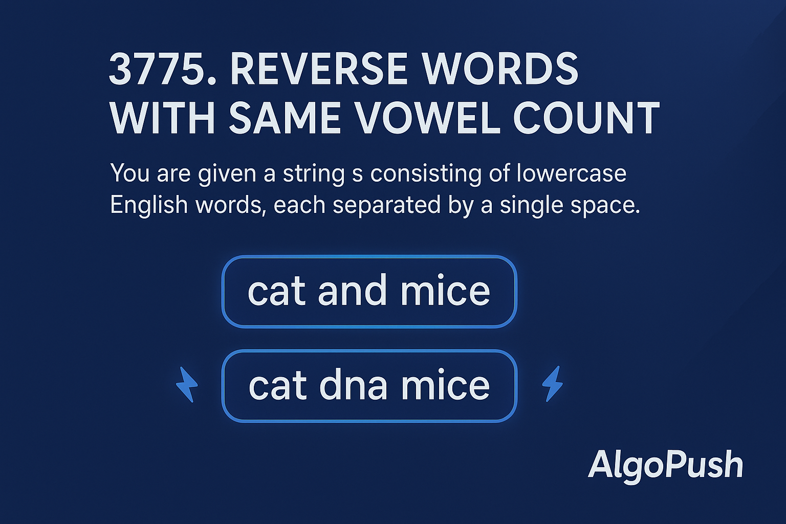 Reverse Words With Same Vowel Count visualization